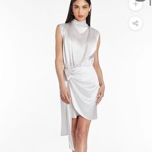 Amanda Uprichard Silver Asymmetrical Dress